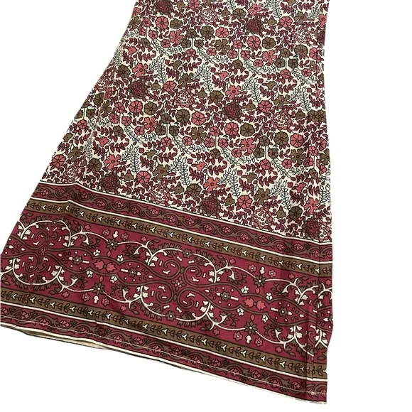 Abercrombie & Fitch Floral Wide Leg Pants - Red and White - Picture 3 of 8